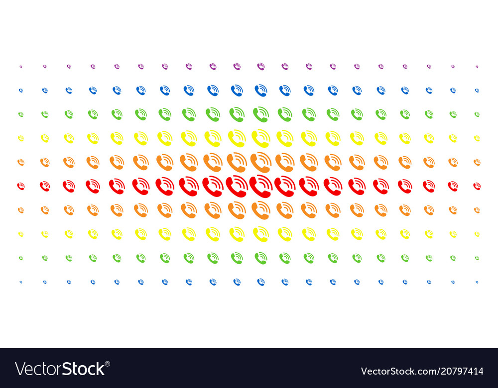 Call ring spectrum halftone pattern