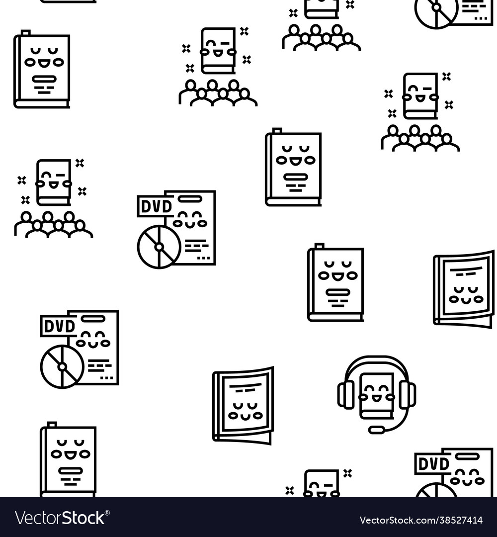 Children library read seamless pattern