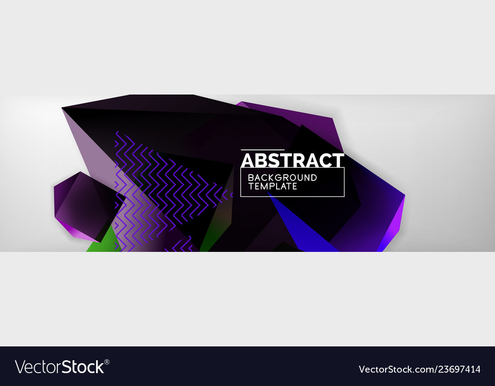 Dark 3d triangular low poly shapes abstract vector image Dark 3d triangular low poly shapes abstract