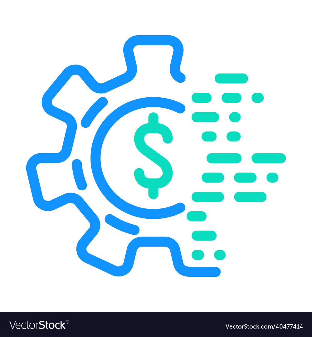 Digitization of processes business manager color vector image Digitization of processes business manager color