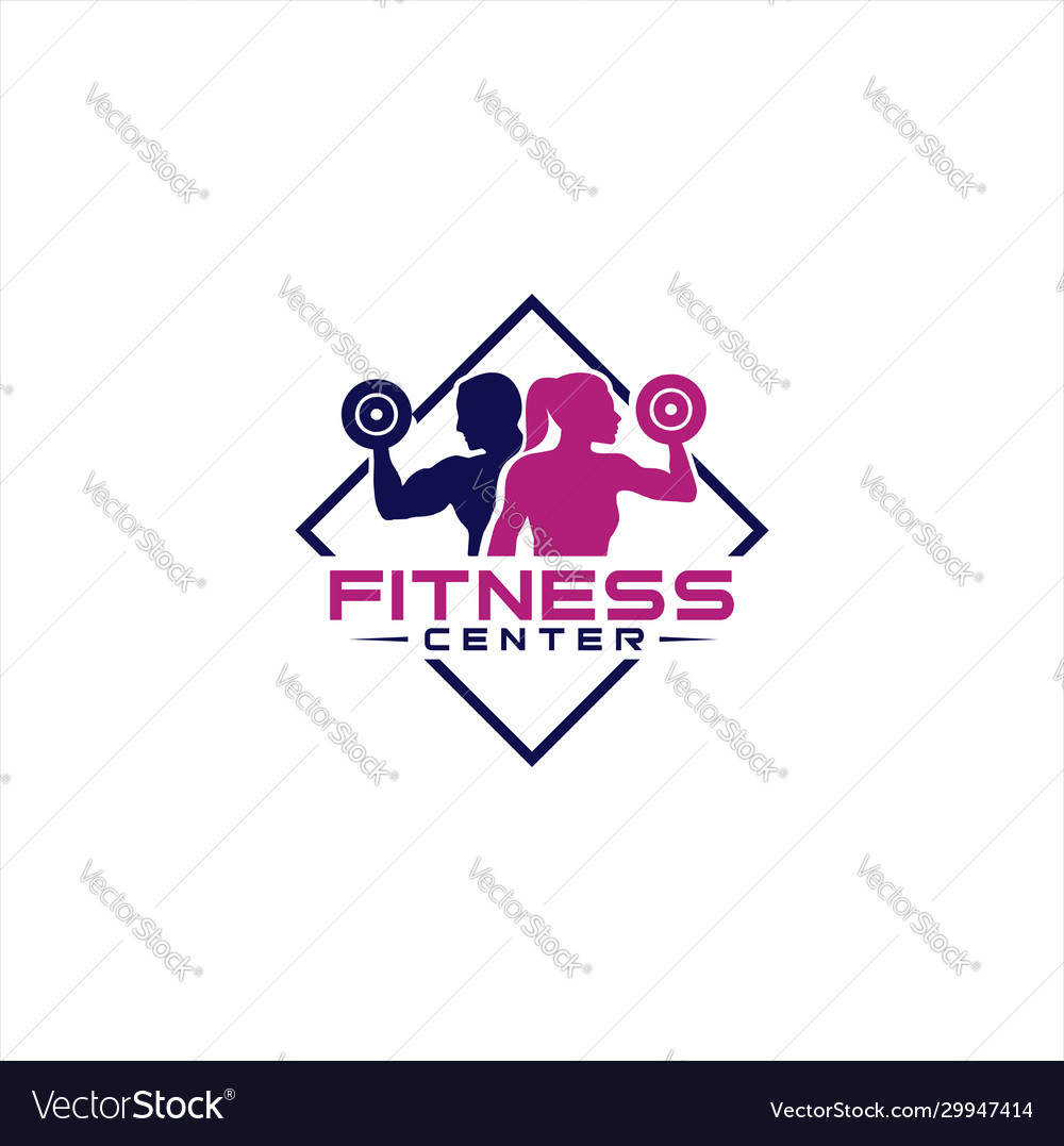 Fitness center logo sport gym