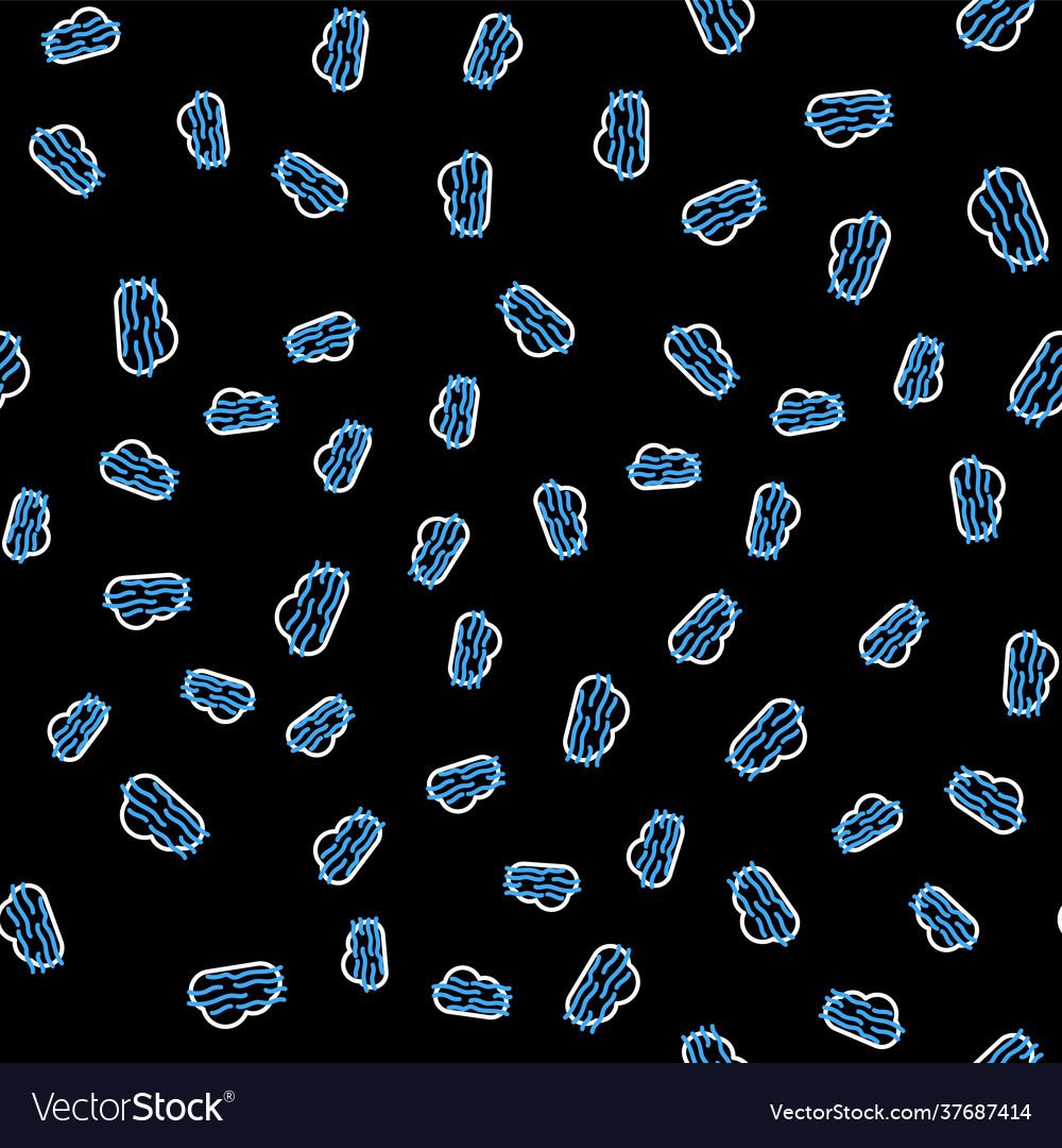 Line fog and cloud icon isolated seamless pattern vector image Line fog and cloud icon isolated seamless pattern