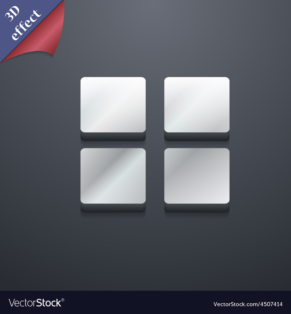 List menu content view options icon symbol 3d