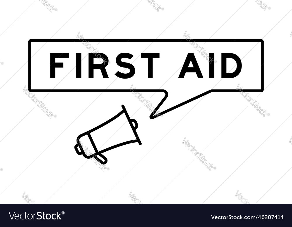 Megaphone icon with speech bubble in word first vector image Megaphone icon with speech bubble in word first