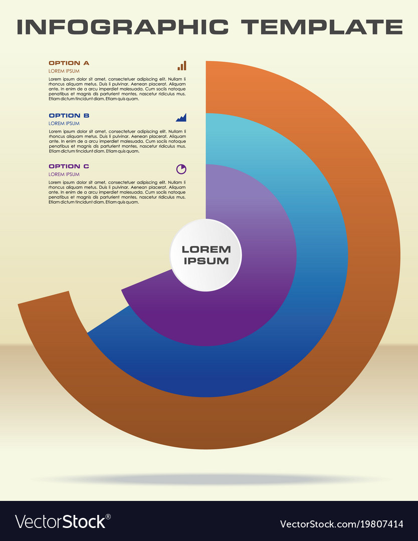 Modern infographics with circle