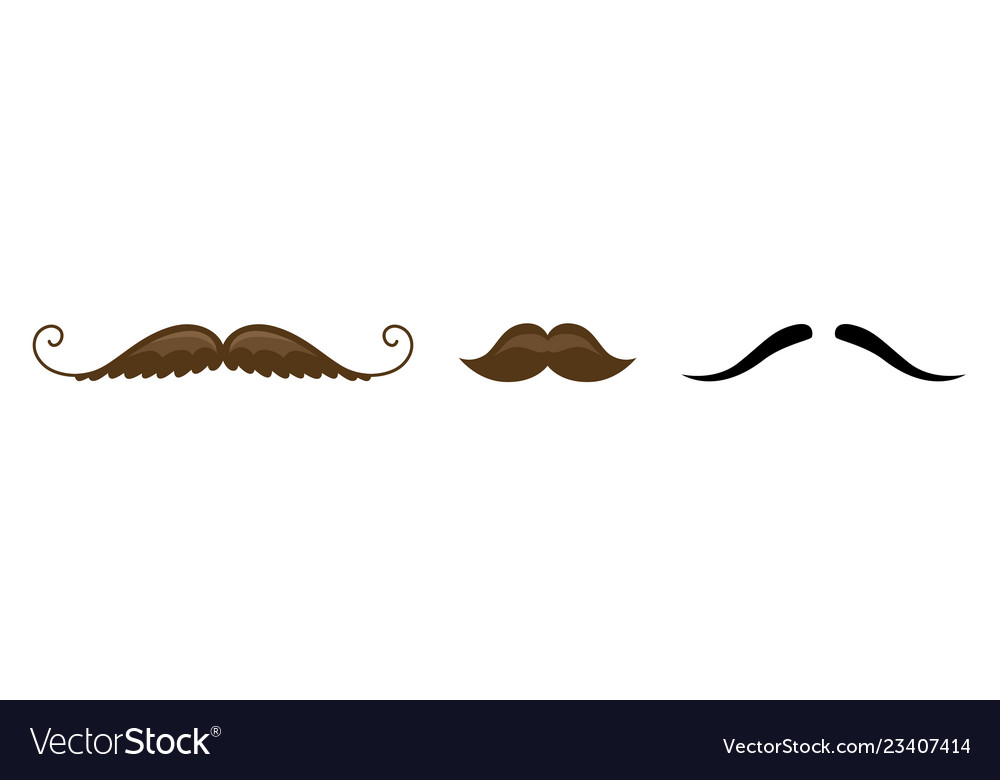 Mustache collection black silhouette