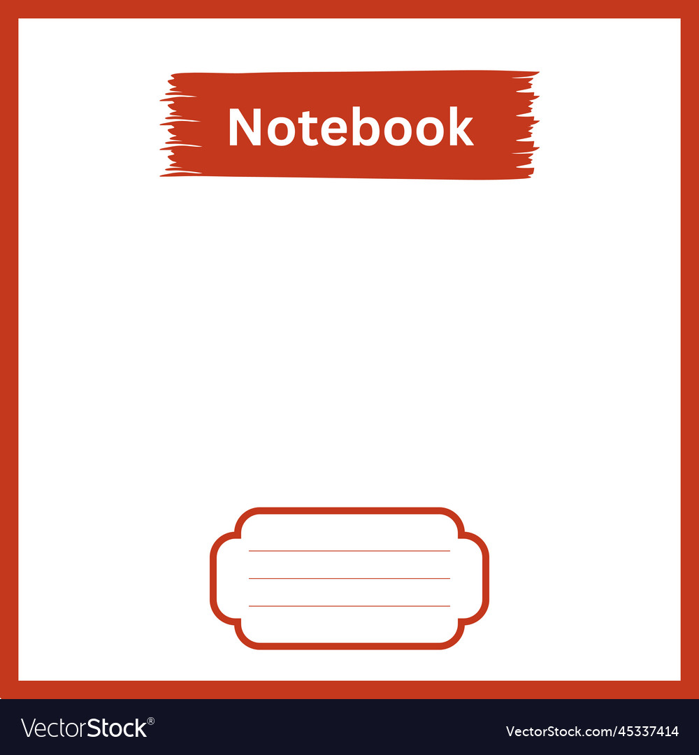 Notebook design vector image Notebook design