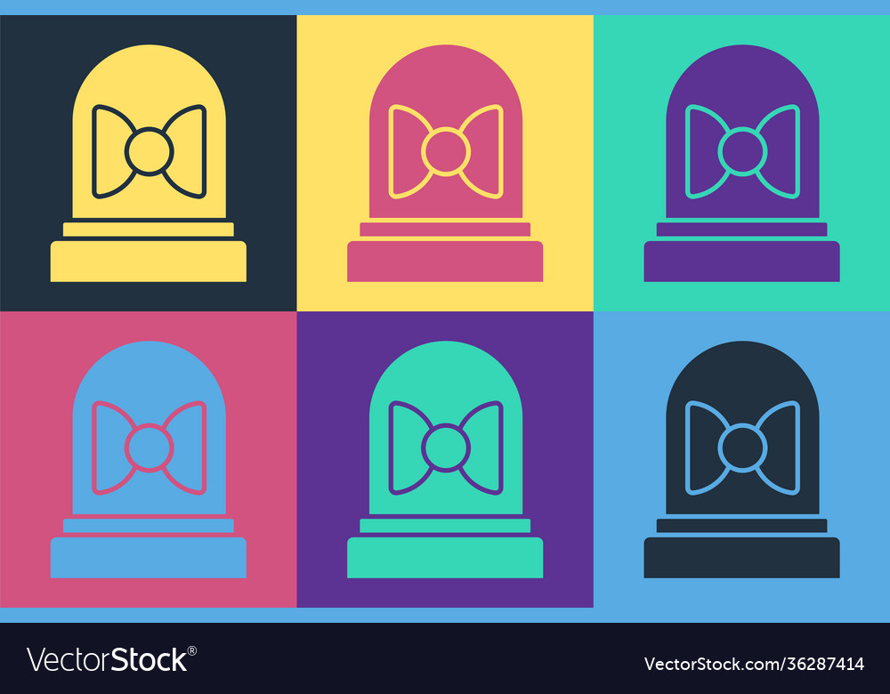 Pop art motion sensor icon isolated on color
