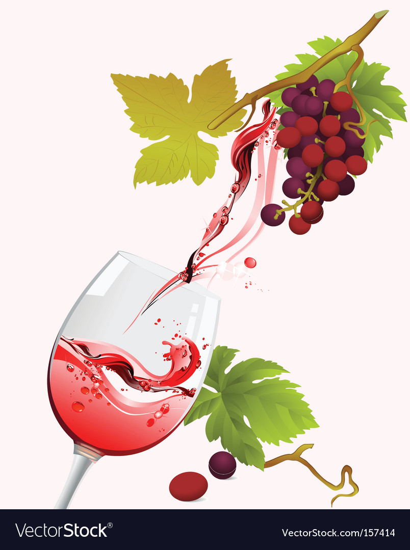 Red wine Royalty Free Vector Image - VectorStock