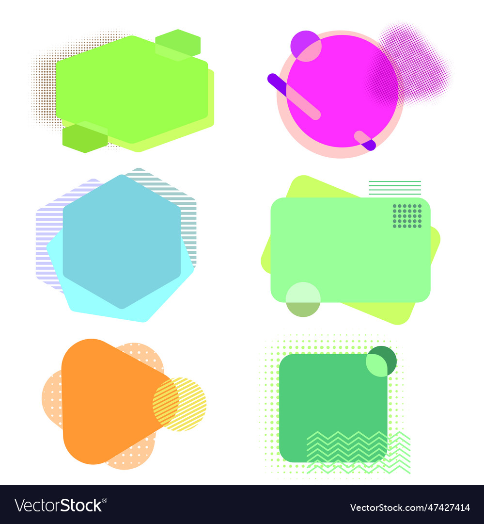 Retro frame design in various shape shabby color Vector Image Retro frame design in various shape shabby color