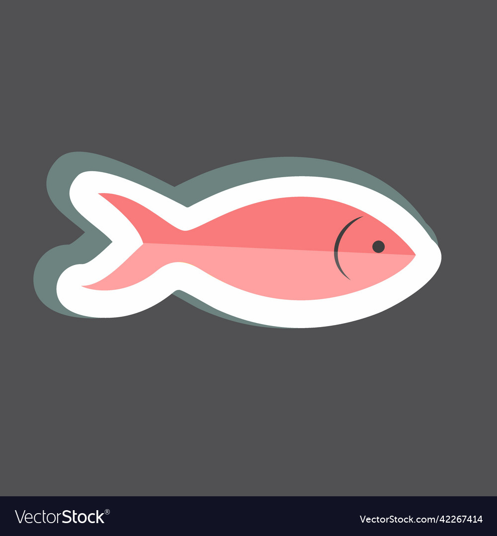 Sticker fish suitable for animal symbol simple