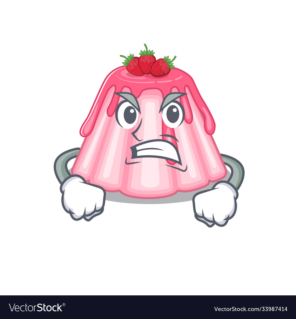 Strawberry jelly cartoon character style having