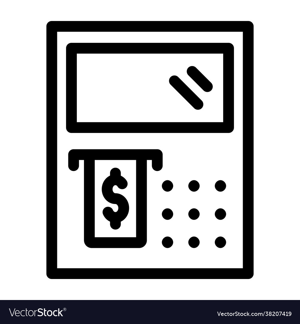 Atm machine Royalty Free Vector Image - VectorStock