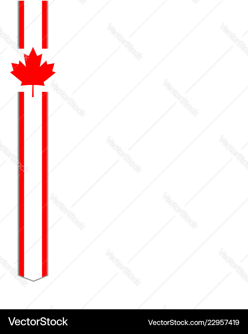 Canadian flag symbol ribbon frame Royalty Free Vector Image