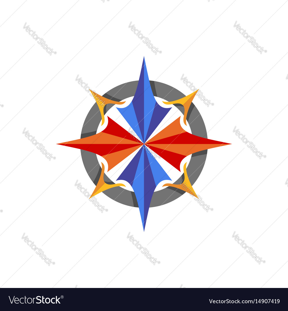 Compass abstract icon element