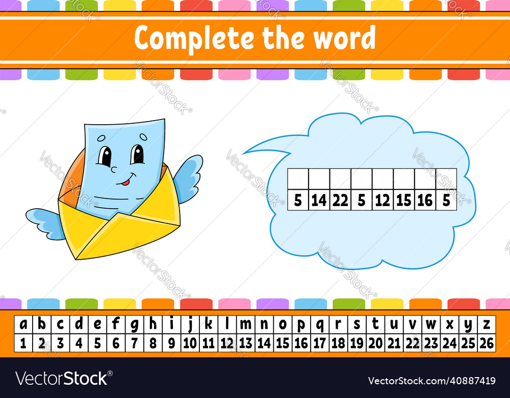 Complete the words cipher code learning