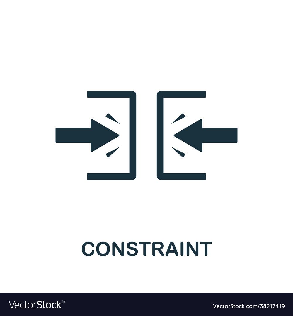 Constraint icon simple creative element filled