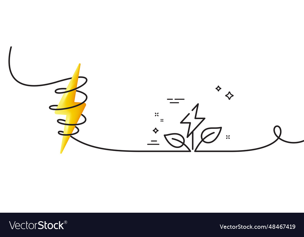 Eco Stromleitung Icon saubere elektrische Energie Zeichen