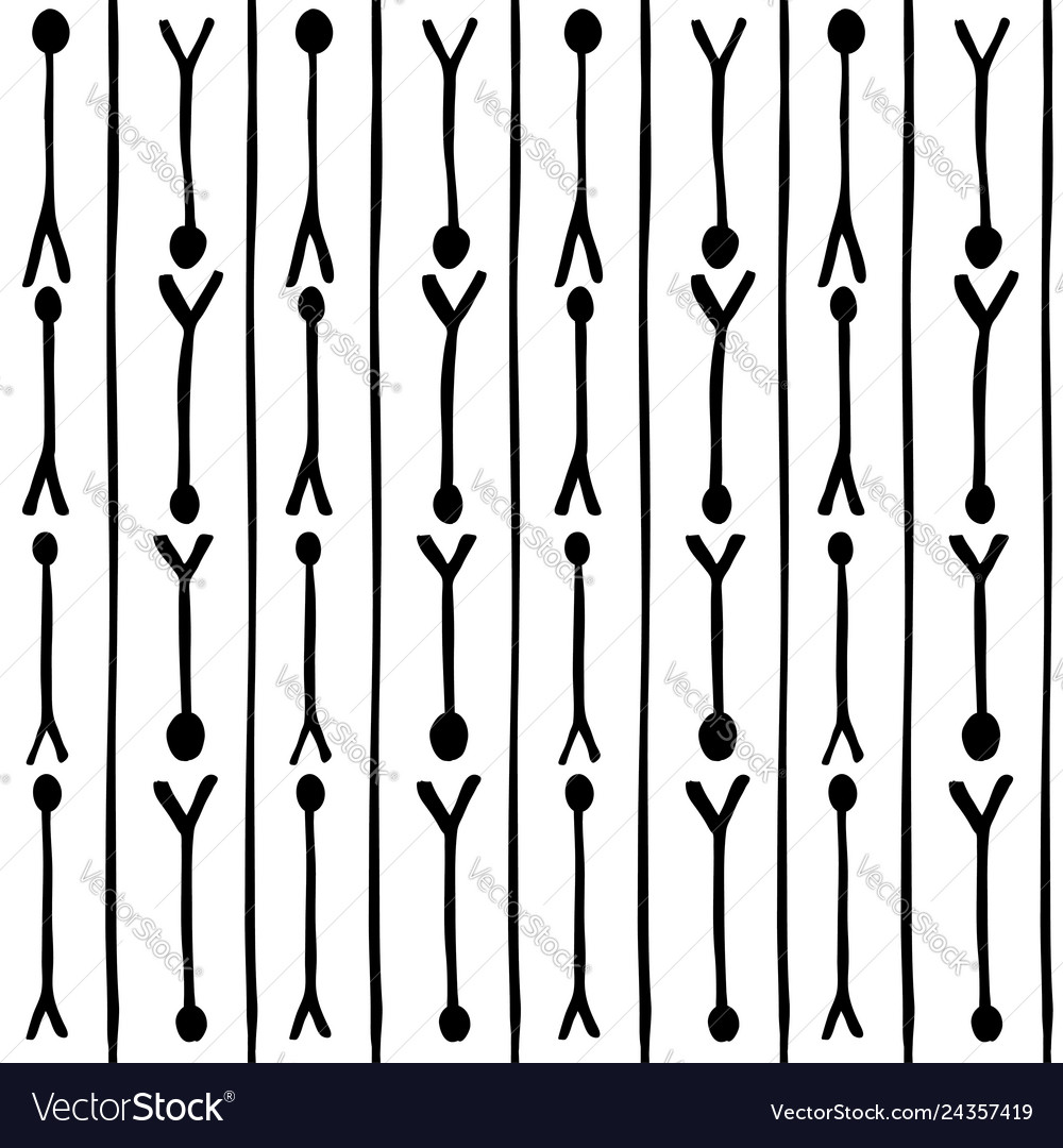 Geometric abstract dot line stroke ethnic pattern