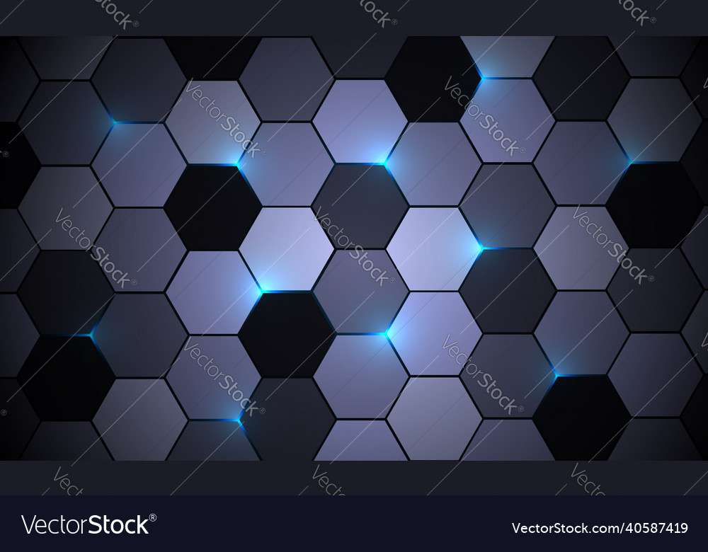 Grey Hexagon Abstract Background