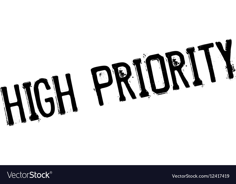 High priority stamp Royalty Free Vector Image - VectorStock