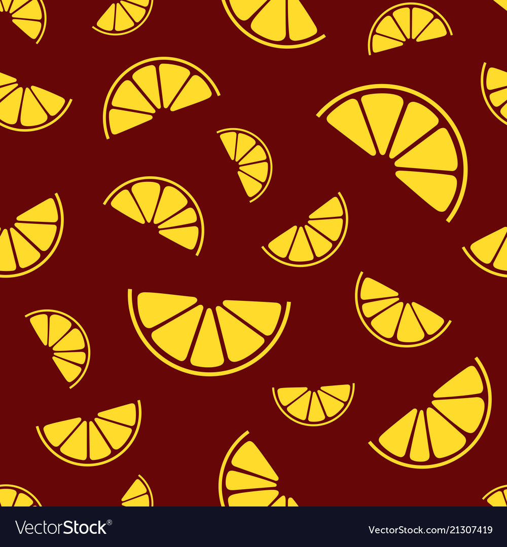 Lemon slices seamless pattern vector image Lemon slices seamless pattern