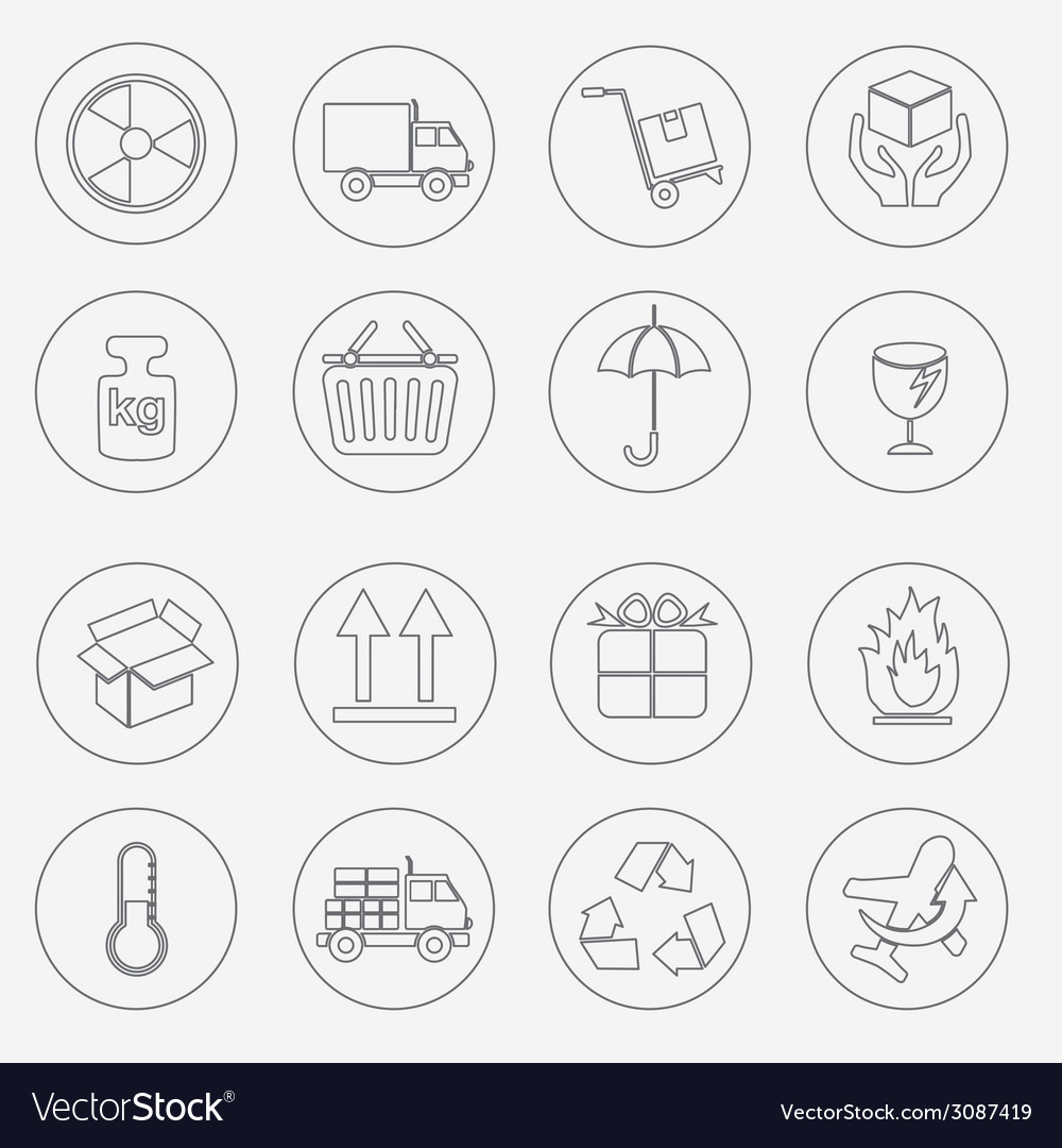 Logistic and packing icon Royalty Free Vector Image
