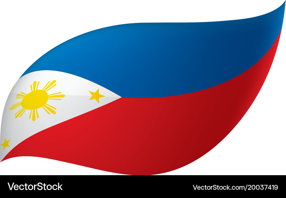 Philippines flag Royalty Free Vector Image - VectorStock