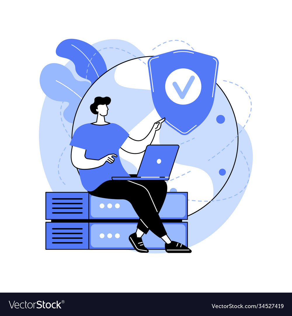 Proxy server abstract concept Royalty Free Vector Image