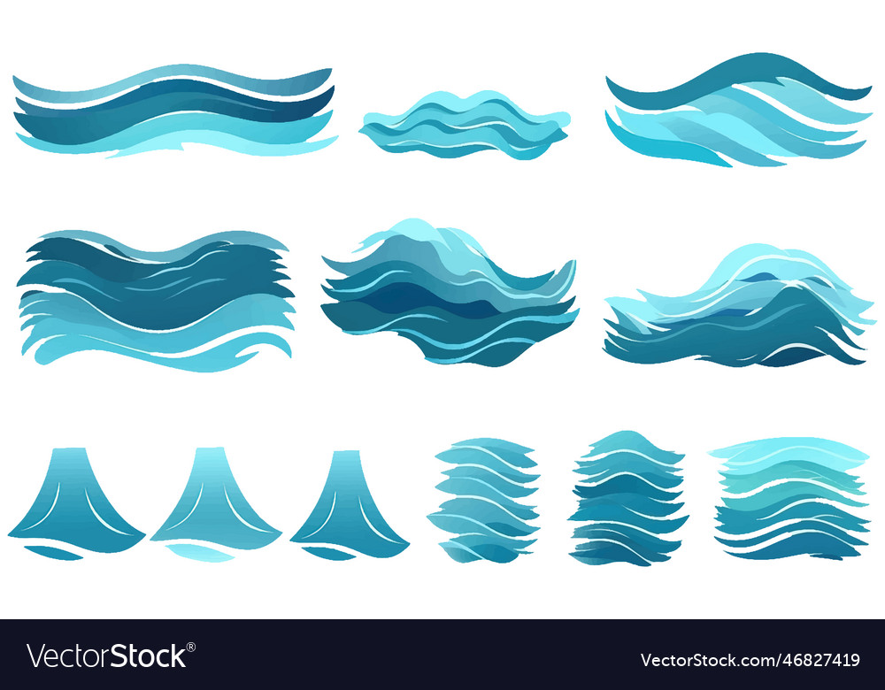 Set of table multi colored vector image Set of table multi colored