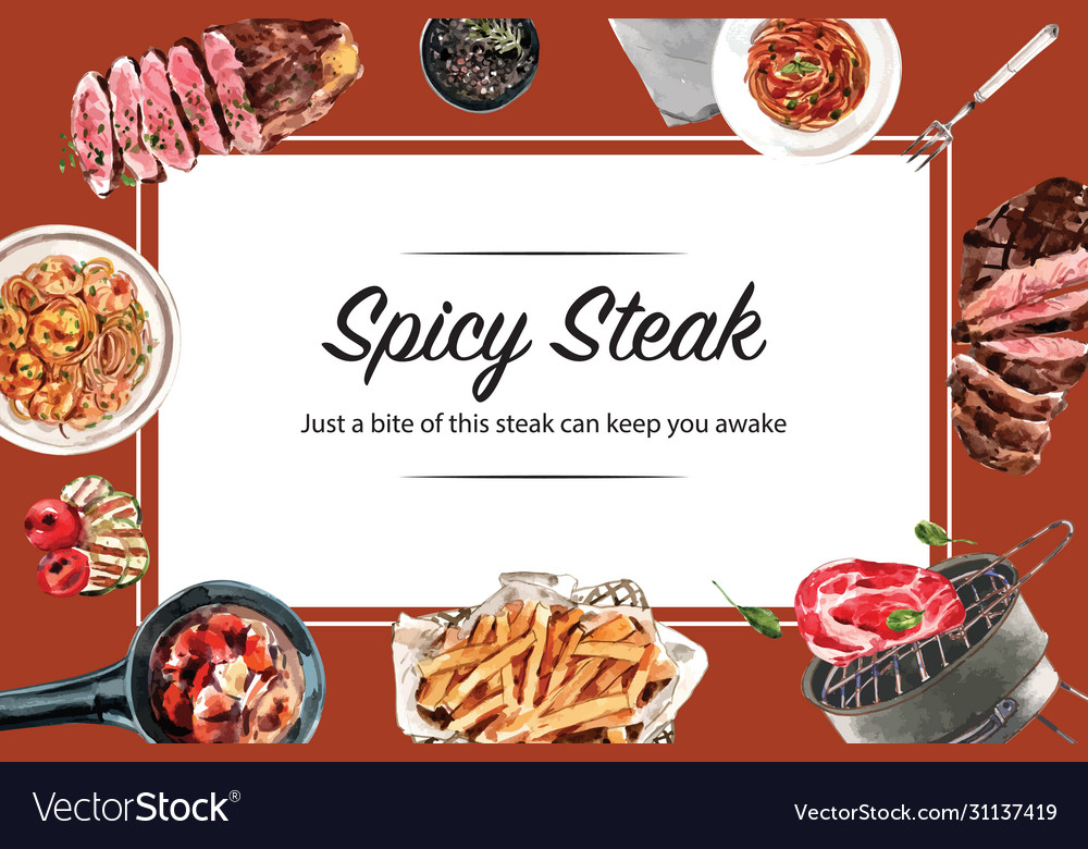Steak frame design with spaghetti