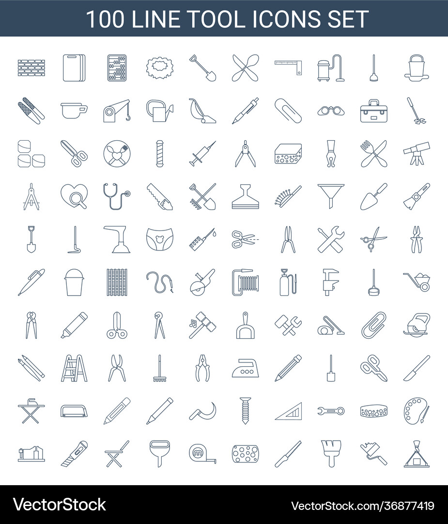 Werkzeug-Icons Lizenzfreies Vektorbild - VectorStock