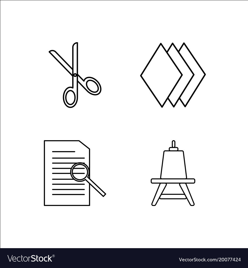 Design and studio simple linear icon setsimple