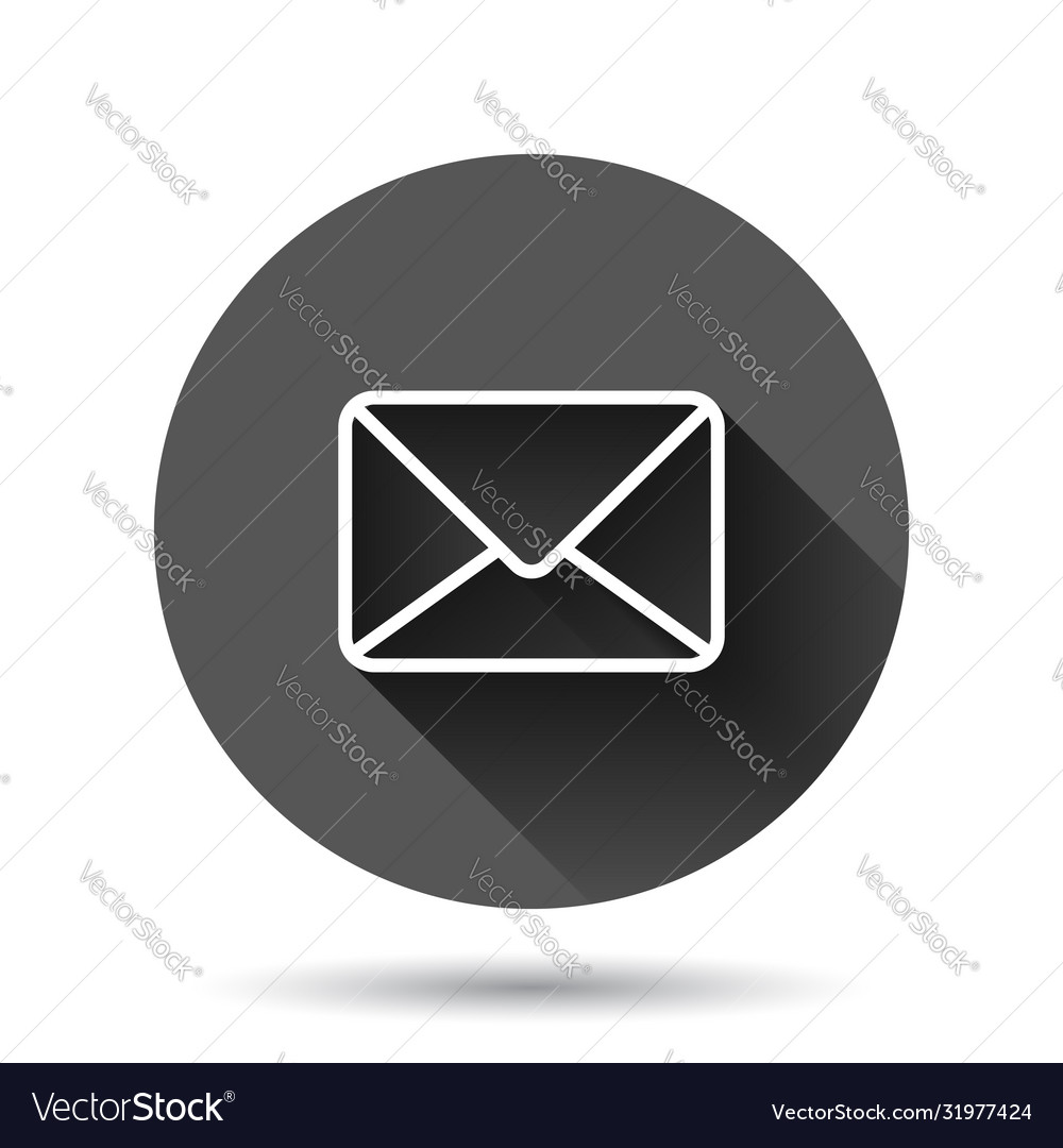 Email message icon in flat style mail document