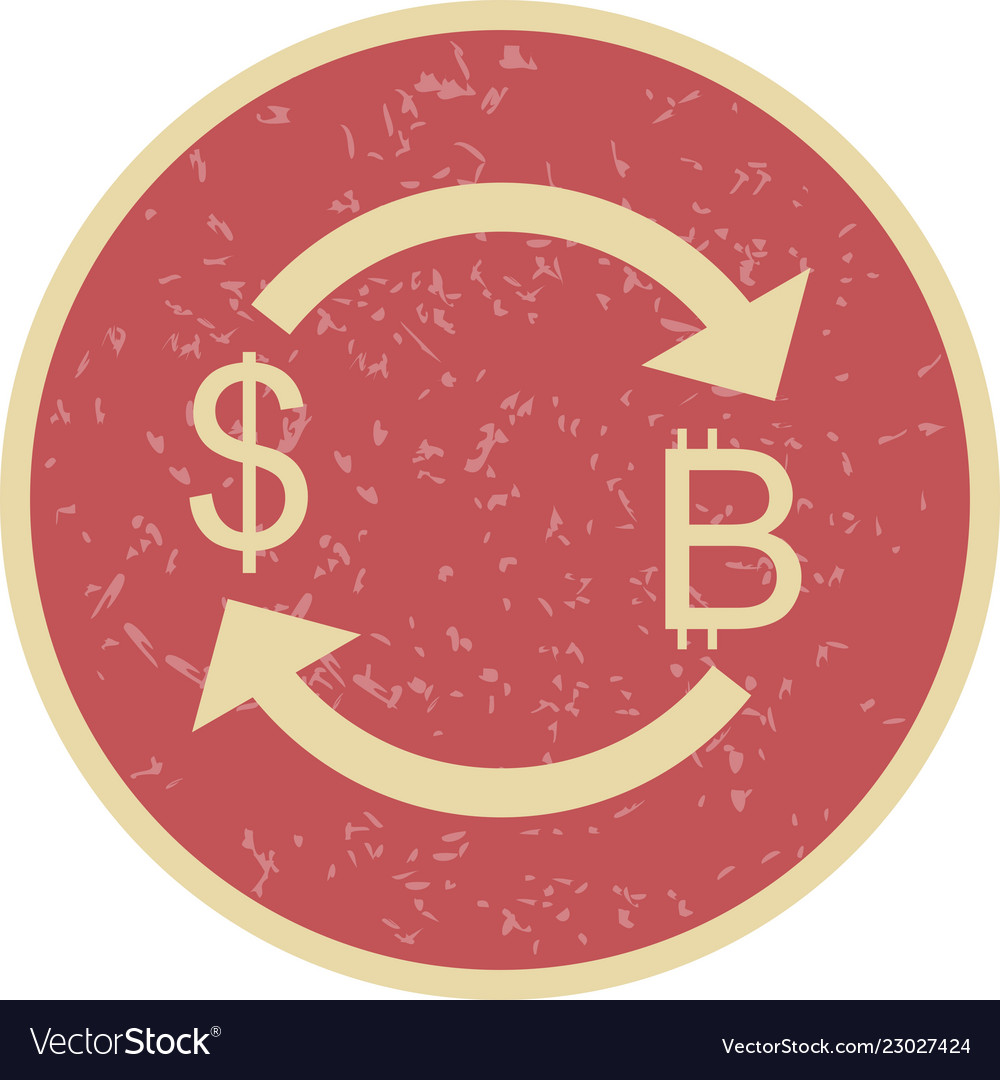 Exchange Bitcoin With Dollar Icon Royalty Free Vector Image Exchange Bitcoin With Dollar Icon Vector Image