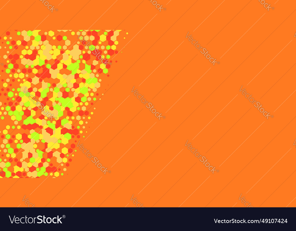 Geometric multi size hexagon with color