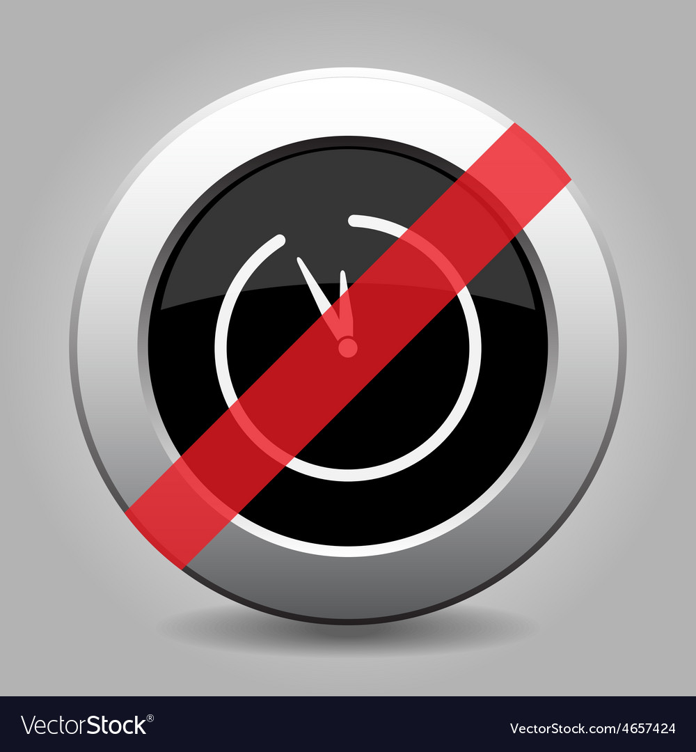 Gray chrome button - no clock