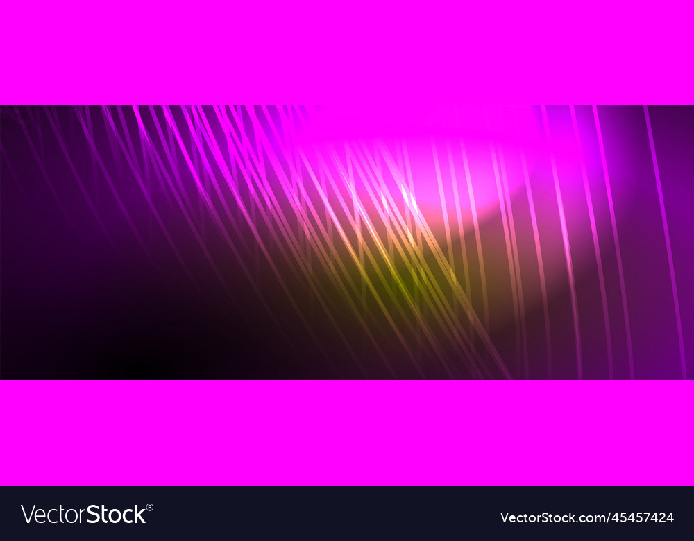 Light beams neon lines abstract background Vector Image