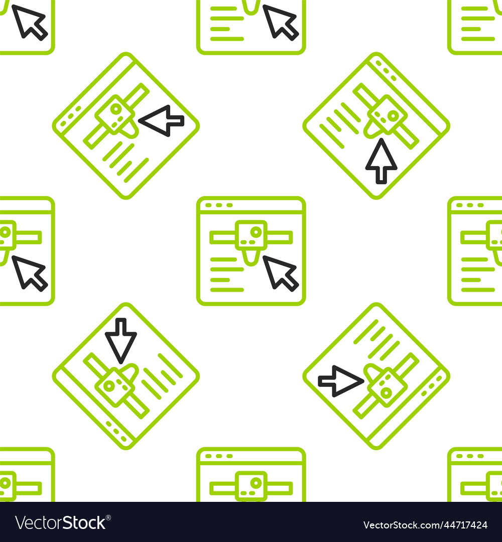 Line 3d printer setting icon isolated seamless