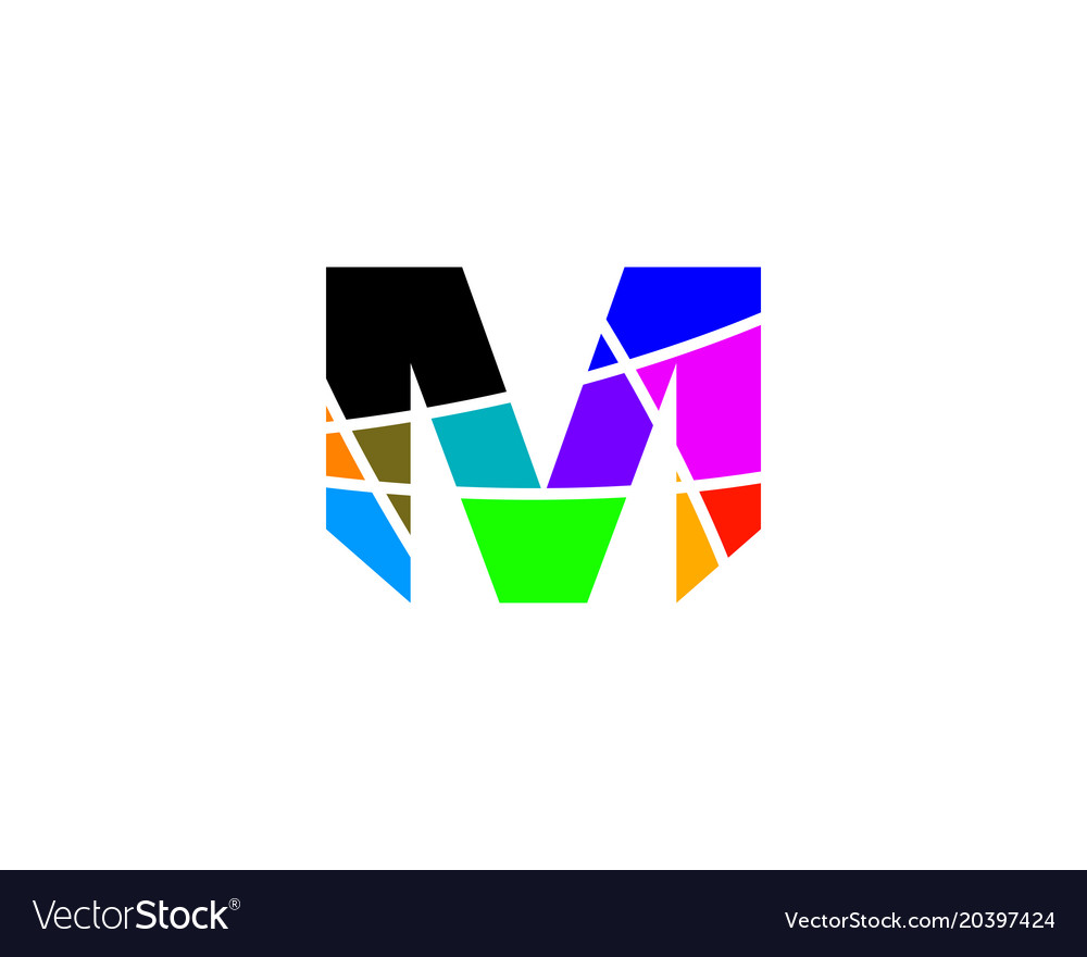 M letter colorful logo