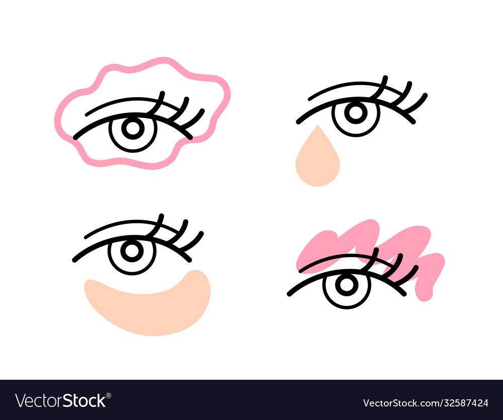 Make-up oder Schönheit Augensymbole