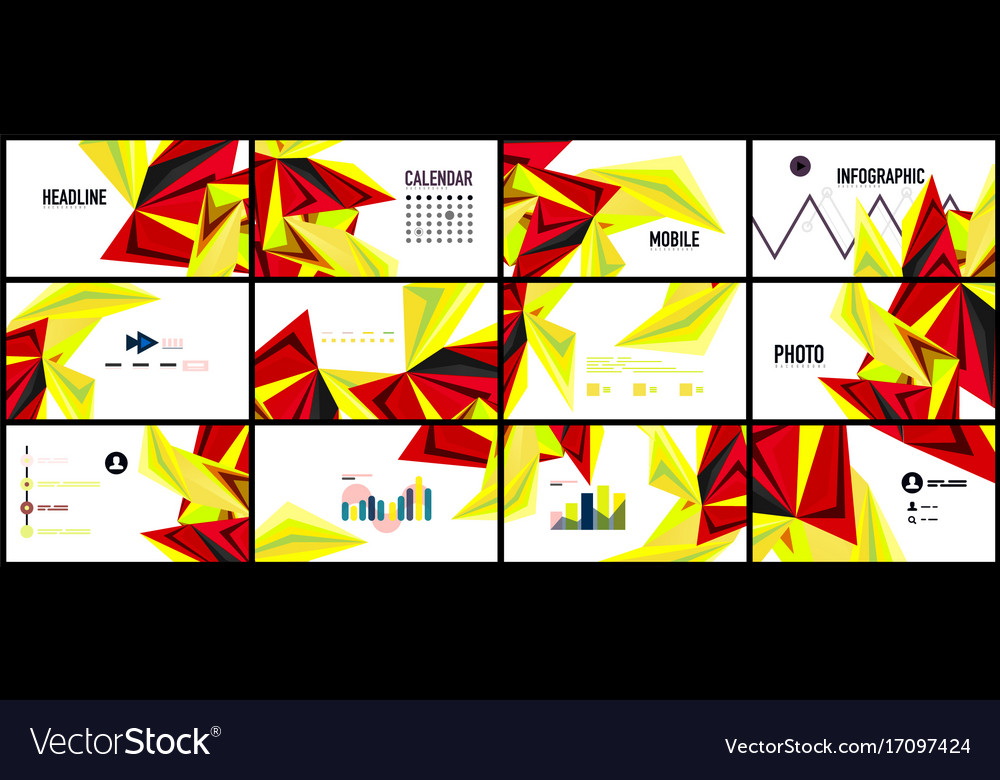 Modern triangle presentation template Royalty Free Vector