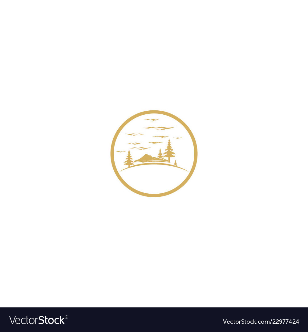 Mountain nature landscape hill logo