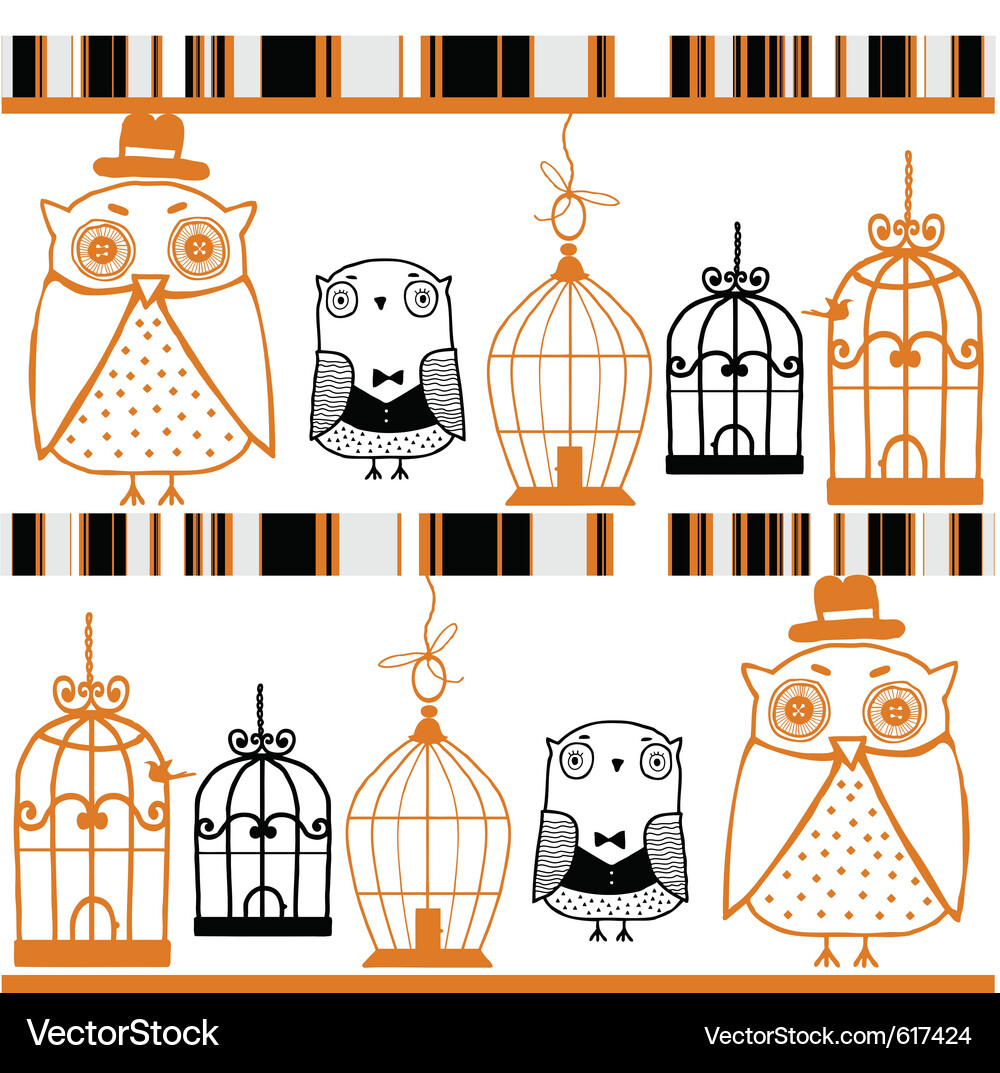 Owls background Royalty Free Vector Image - VectorStock