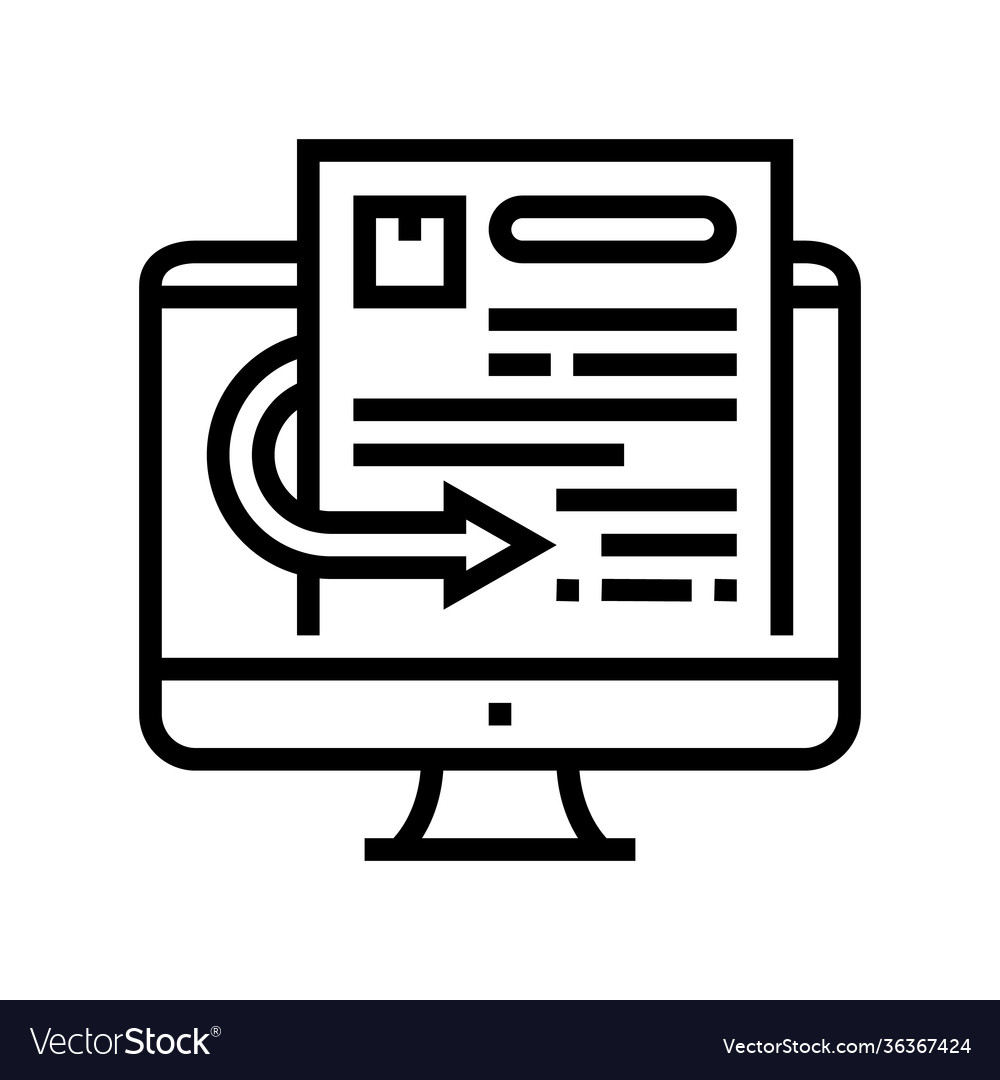 Quotation requests line icon Vector Image Quotation requests line icon