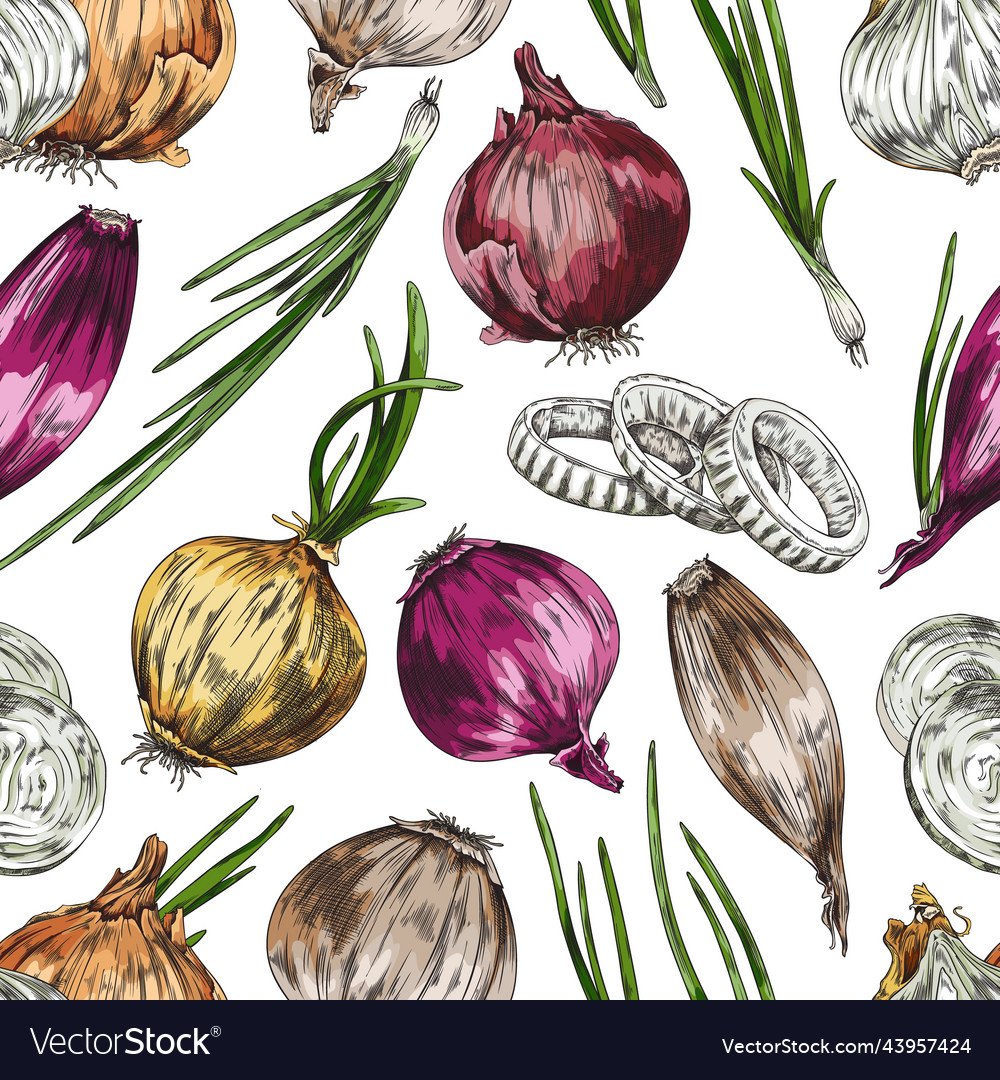 Seamless pattern design with different onions