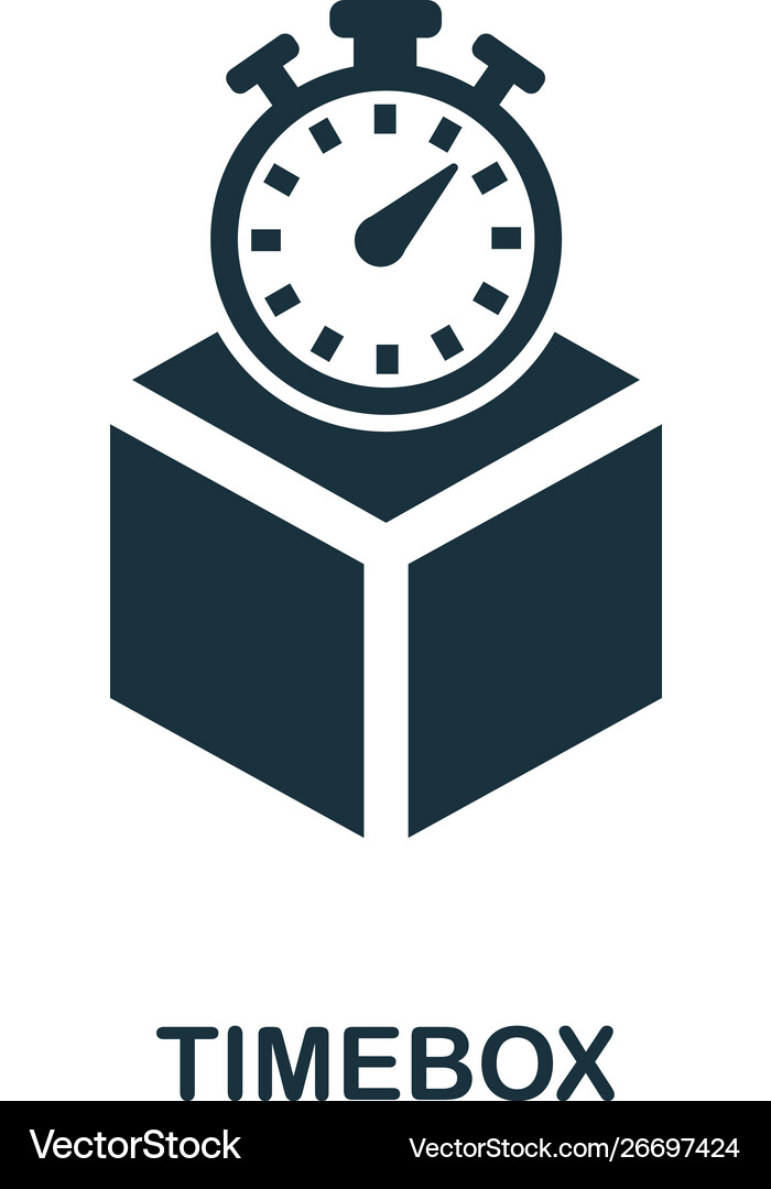 Timebox icon symbol creative sign from agile Vector Image
