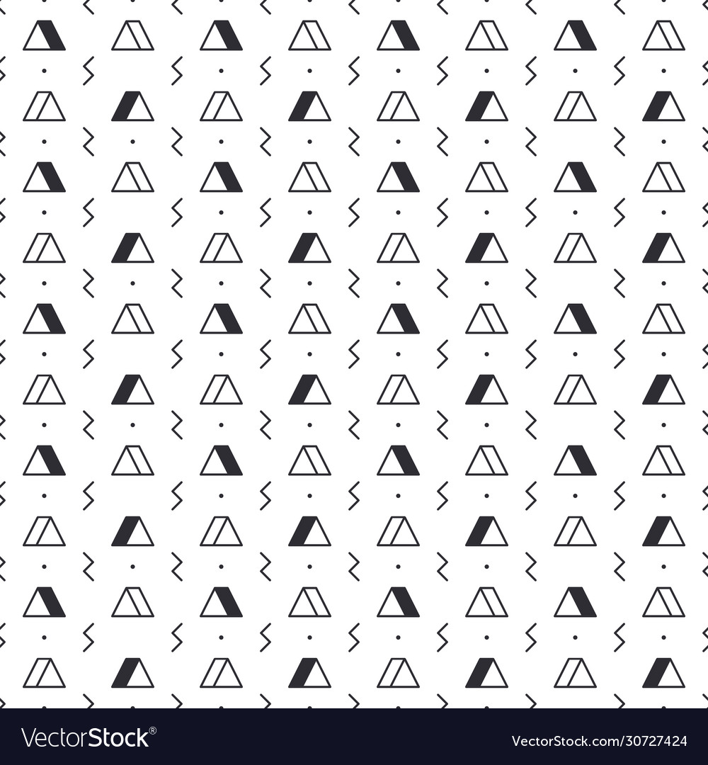 Triangle pattern with lightning on white