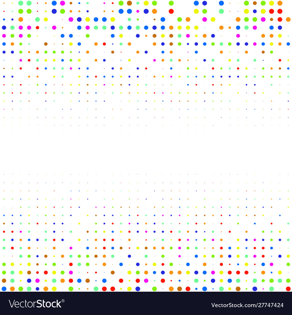 White background with colored dots