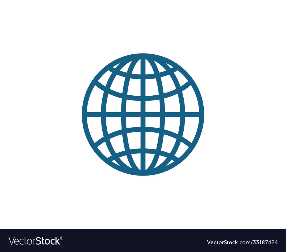 Wire World Icon Template Royalty Free Vector Image